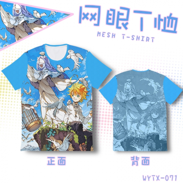 The Promised Neverland Full color mesh T-shirt short sleeve 9 sizes from XS to XXXXXL