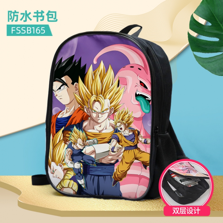 DRAGON BALL Anime double-layer waterproof schoolbag about 40×30×17cm, single style can be customized FSSB165