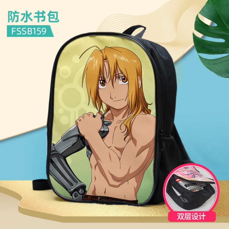Fullmetal Alchemist Anime double-layer waterproof schoolbag about 40×30×17cm, single style can be customized FSSB159