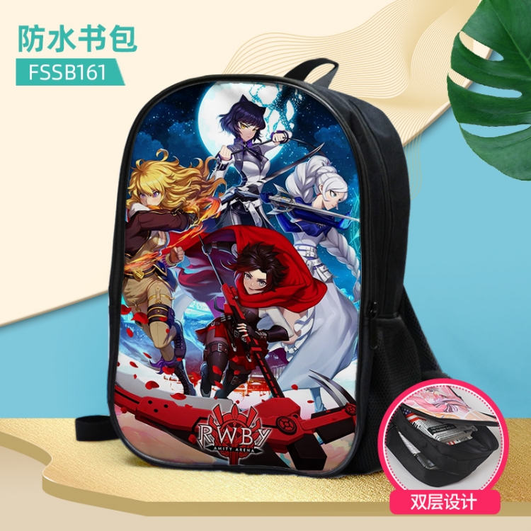 RWBY Anime double-layer waterproof schoolbag about 40×30×17cm, single style can be customized FSSB161