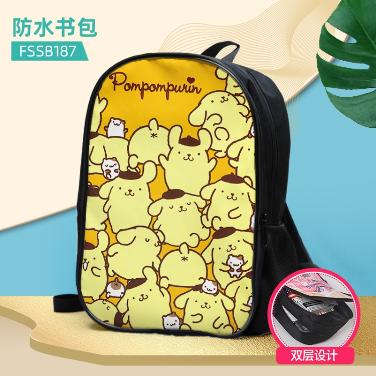 Pompompurin  Anime double-layer waterproof schoolbag about 40×30×17cm, single style can be customized FSSB187