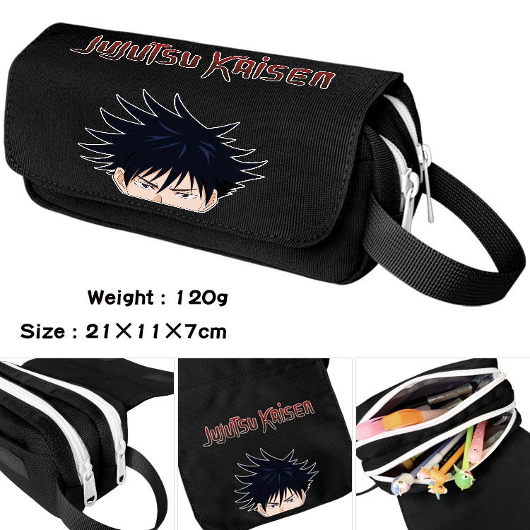 Jujutsu Kaisen Portable waterproof double-layer pencil case Pencil Bag  20x11x7cm