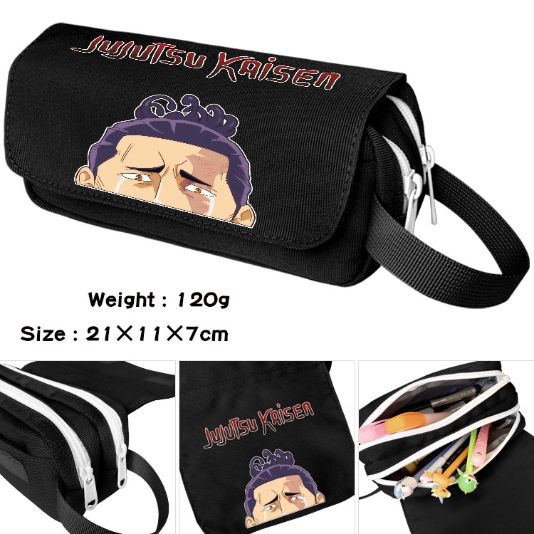 Jujutsu Kaisen Portable waterproof double-layer pencil case Pencil Bag  20x11x7cm