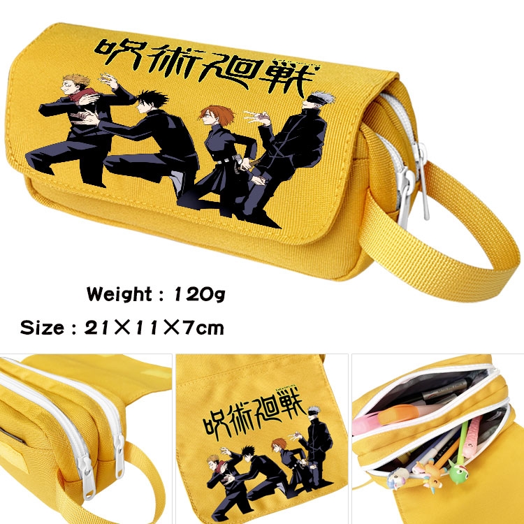 Jujutsu Kaisen Portable waterproof double-layer pencil case Pencil Bag  20x11x7cm