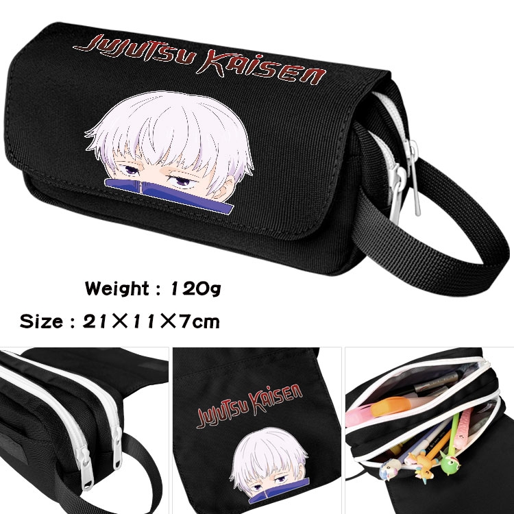 Jujutsu Kaisen Portable waterproof double-layer pencil case Pencil Bag  20x11x7cm