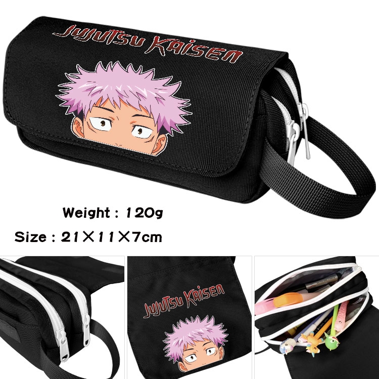 Jujutsu Kaisen Portable waterproof double-layer pencil case Pencil Bag  20x11x7cm