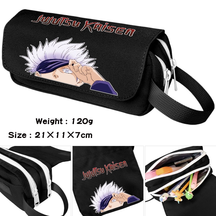 Jujutsu Kaisen Portable waterproof double-layer pencil case Pencil Bag  20x11x7cm