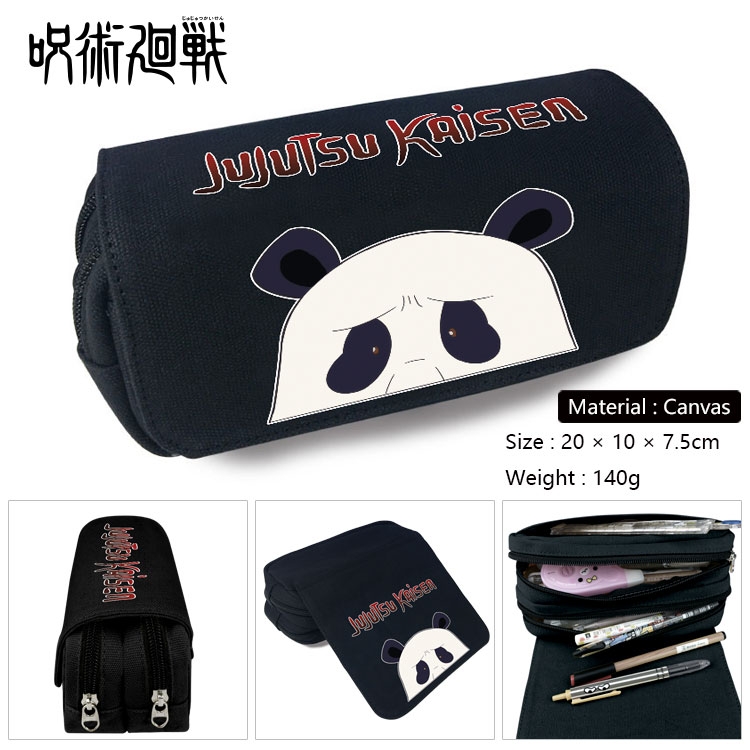 Jujutsu Kaisen Anime double layer canvas pencil case Pencil Bag 20x10x7.5cm Style 14