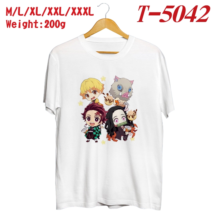 Demon Slayer Kimets Anime digital printed cotton T-shirt T-5042