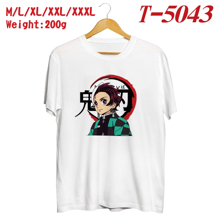 Demon Slayer Kimets Anime digital printed cotton T-shirt T-5043