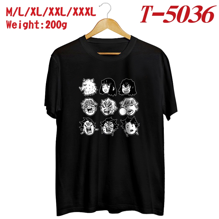 Demon Slayer Kimets Anime digital printed cotton T-shirt T-5036
