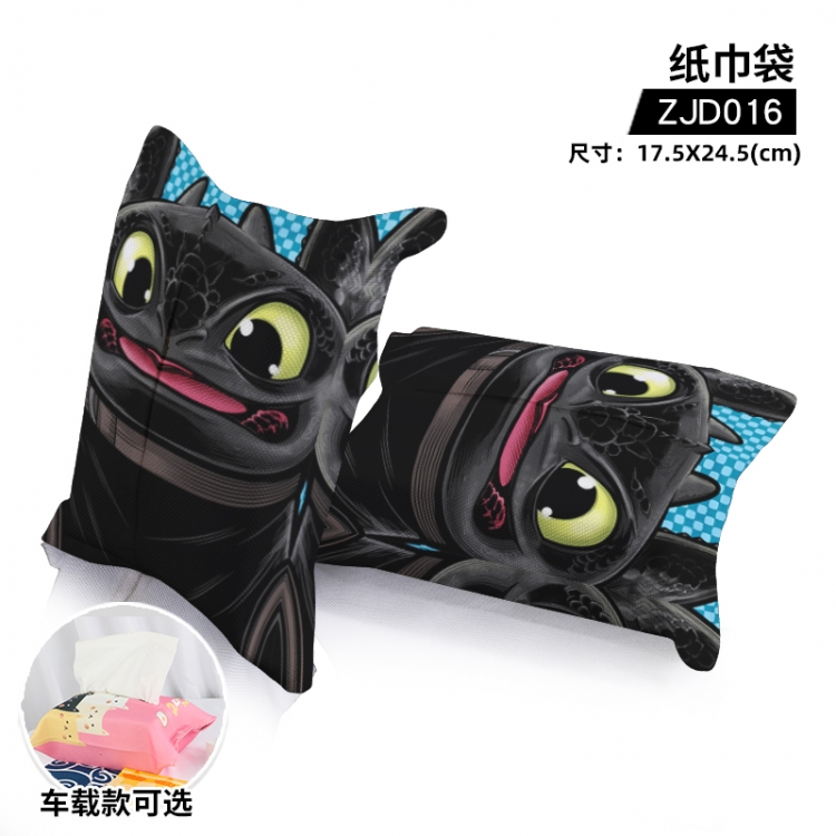 How to Train Your Dragon  Anime cloth tissue bag Single model can be customized ZJD016