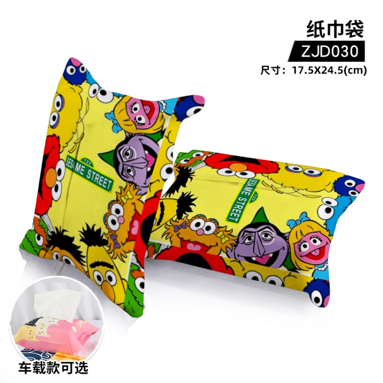 Sesame Street Anime cloth tissue bag Single model can be customized ZJD030