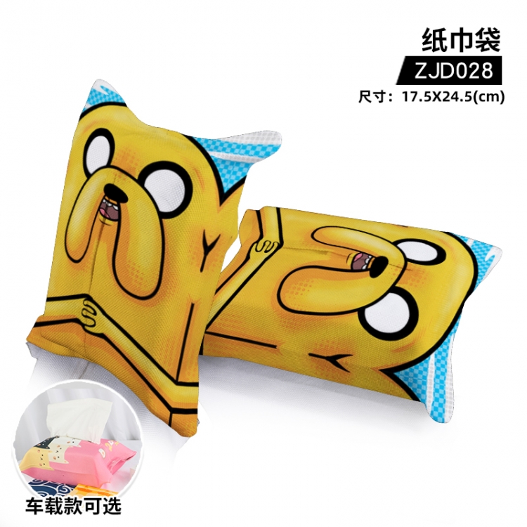 Adventure Time with Anime cloth tissue bag Single model can be customized ZJD028