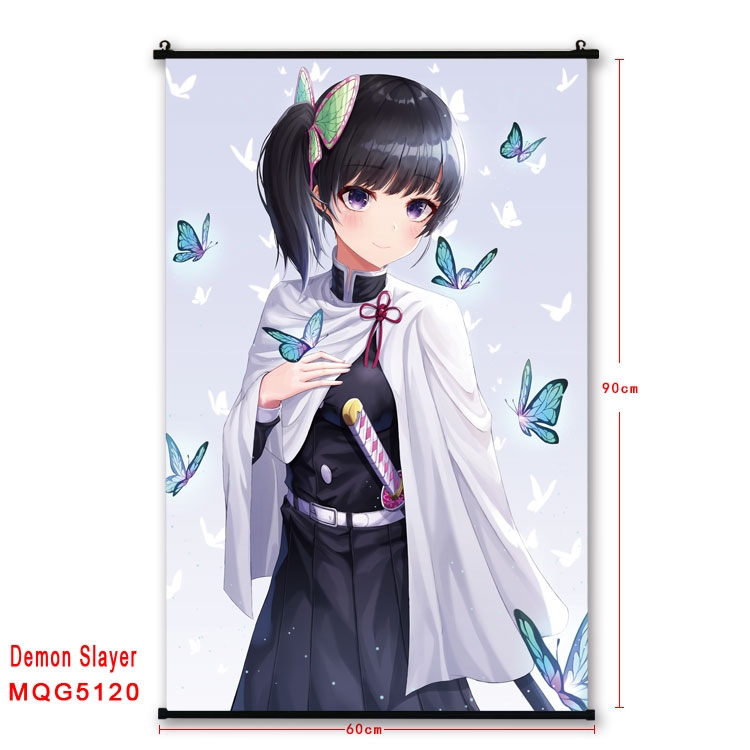 Demon Slayer Kimets Anime plastic pole cloth painting Wall Scroll 60X90CM MQG5120