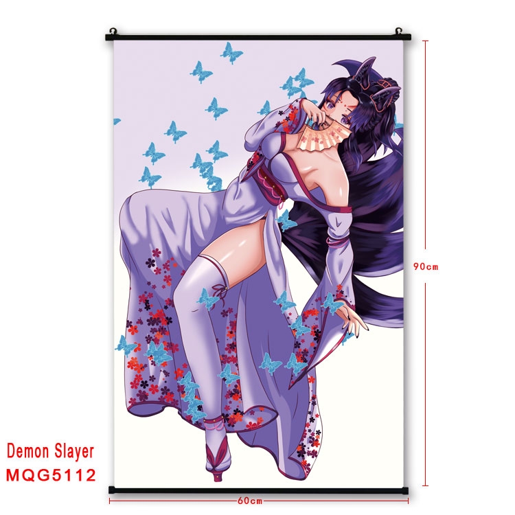 Demon Slayer Kimets Anime plastic pole cloth painting Wall Scroll 60X90CM MQG5112