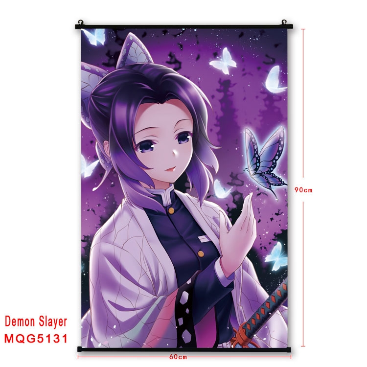 Demon Slayer Kimets Anime plastic pole cloth painting Wall Scroll 60X90CM MQG5131