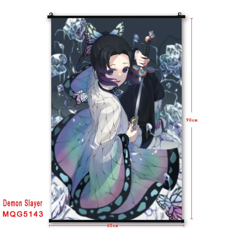 Demon Slayer Kimets Anime plastic pole cloth painting Wall Scroll 60X90CM MQG5143