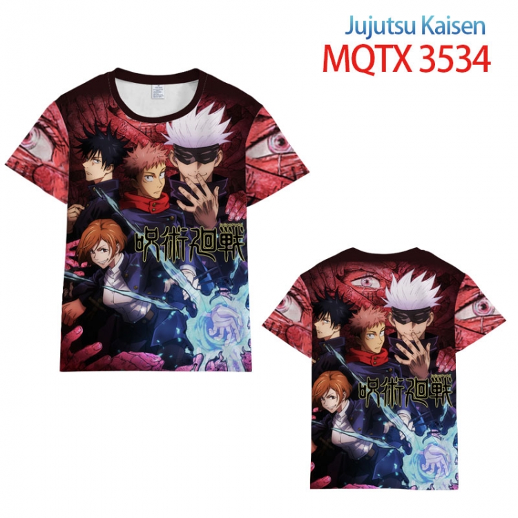 Jujutsu Kaisen Full color printed short sleeve T-shirt from  S to 5XL MQTX3534