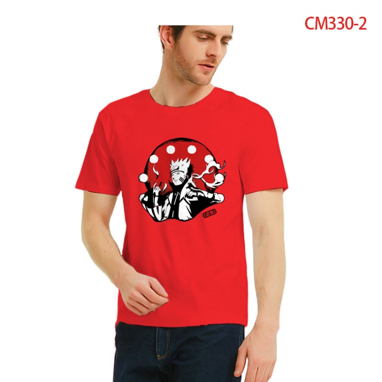 Naruto Printed short-sleeved cotton T-shirt from S to 3XL CM330-2