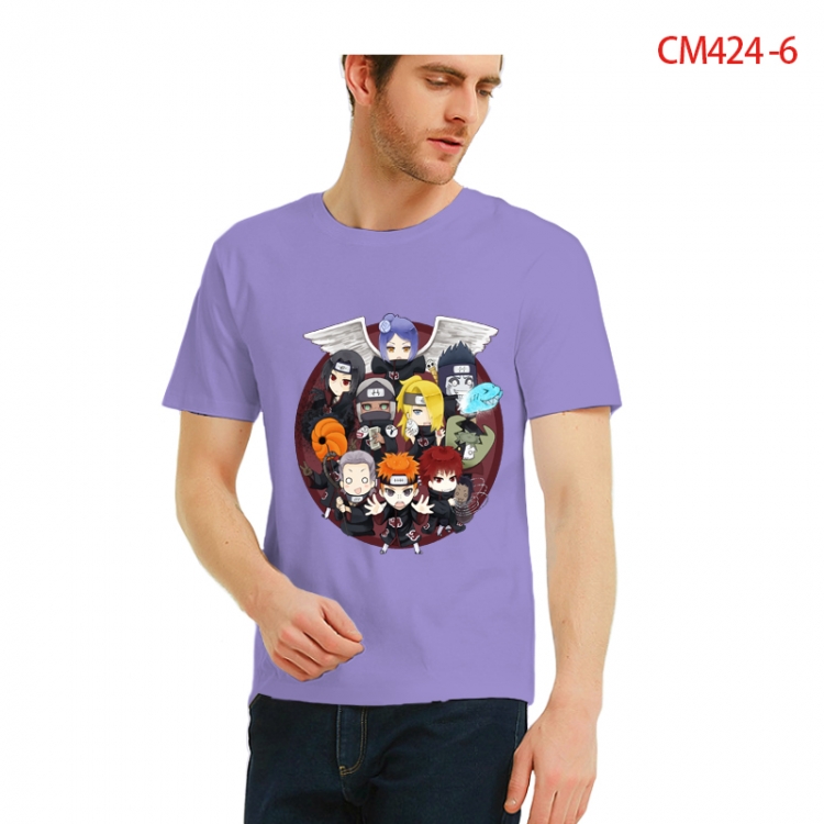 Naruto Printed short-sleeved cotton T-shirt from S to 3XL CM424-6