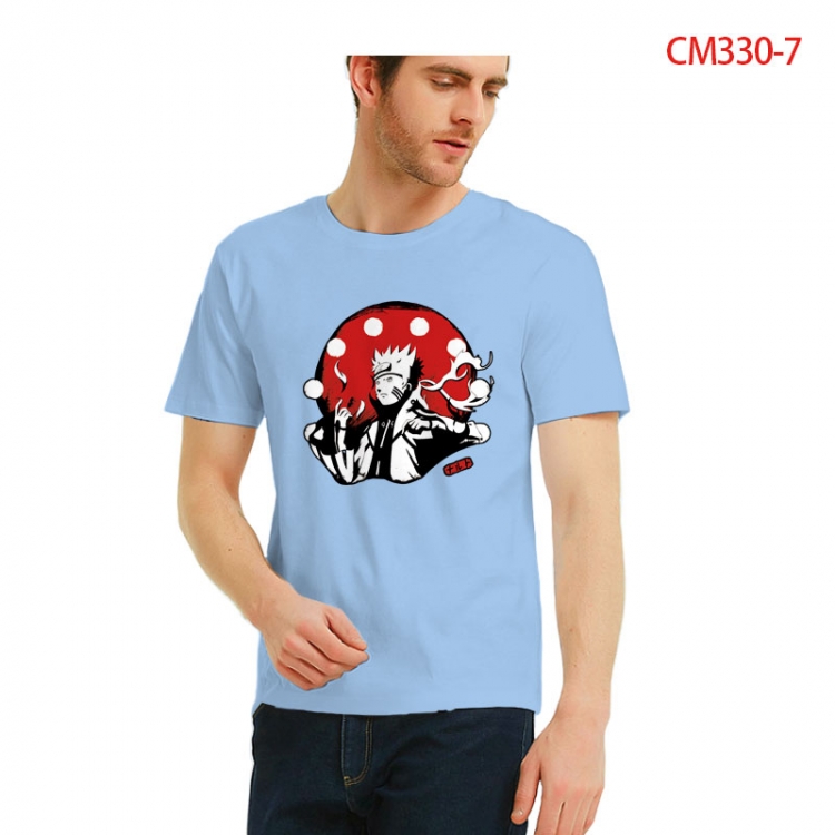 Naruto Printed short-sleeved cotton T-shirt from S to 3XL CM330-7