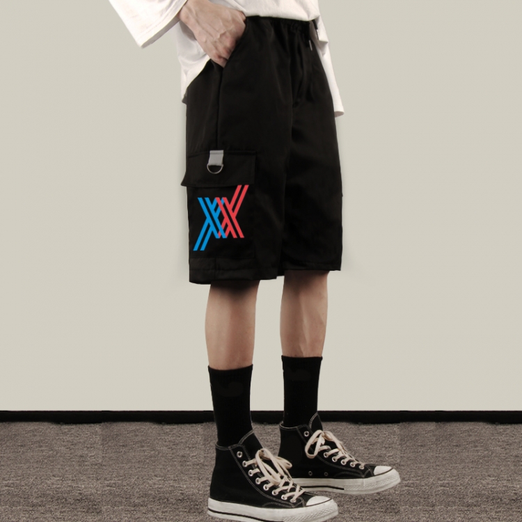 Darling in the Franxx Anime print casual summer shorts overalls from M to XXXL Style 4