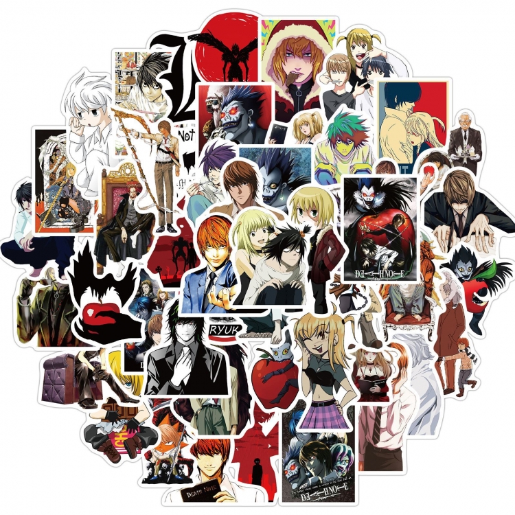 Death note stickers Waterproof stickers a set of 50 price for 5 sets
