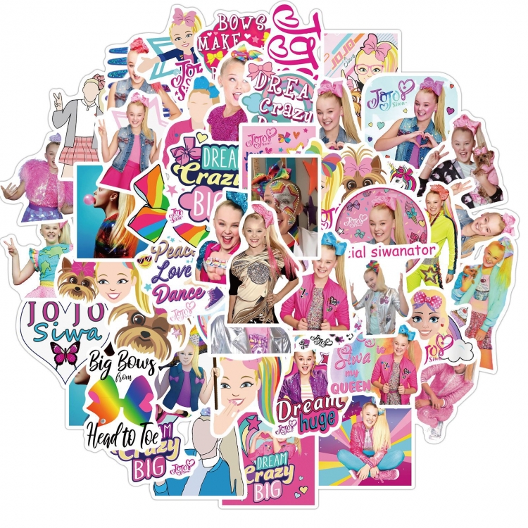 JOJO Siwa stickers Waterproof stickers a set of 50 price for 5 sets