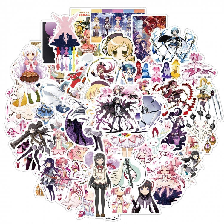 Magical Girl Madoka of the Magus stickers Waterproof stickers a set of 50 price for 5 sets
