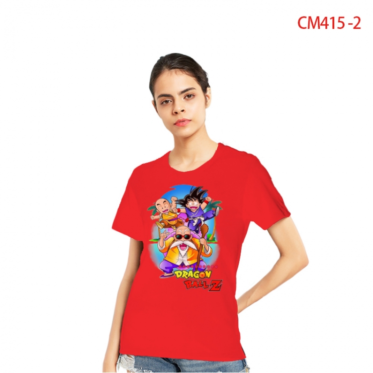 DRAGON BALL Women's Printed short-sleeved cotton T-shirt from S to 3XL CM415-2