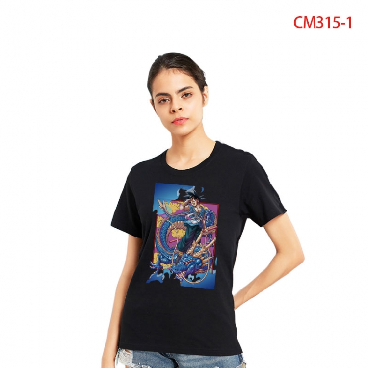 DRAGON BALL Women's Printed short-sleeved cotton T-shirt from S to 3XL CM315-1