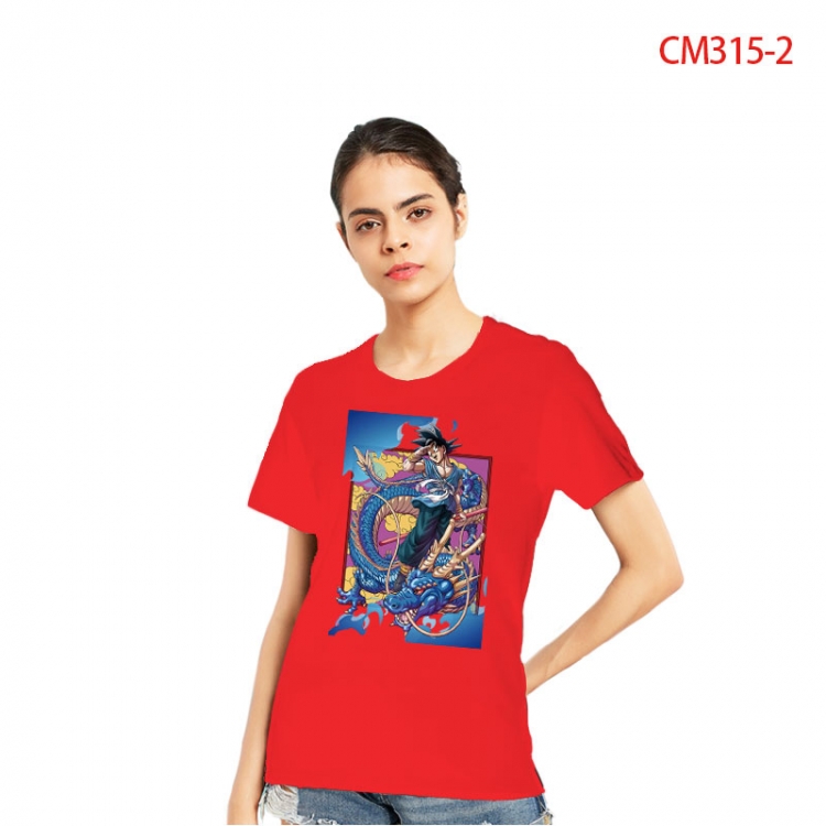 DRAGON BALL Women's Printed short-sleeved cotton T-shirt from S to 3XL CM315-2
