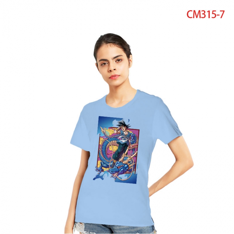 DRAGON BALL Women's Printed short-sleeved cotton T-shirt from S to 3XL  CM315-7