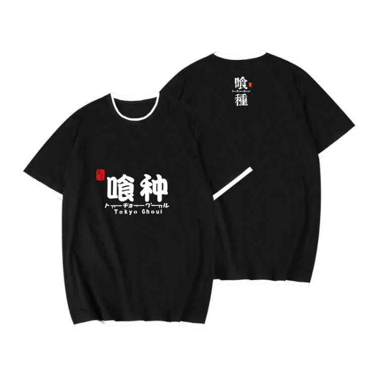 Tokyo Ghoul Full color printed short-sleeved fake two-piece T-shirt from S to XXXL