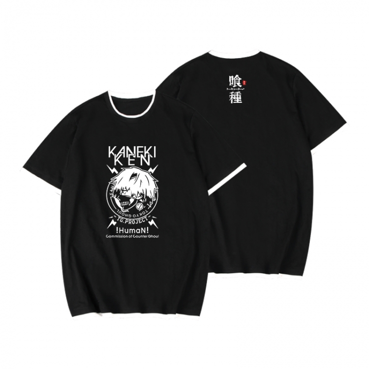 Tokyo Ghoul Full color printed short-sleeved fake two-piece T-shirt from S to XXXL