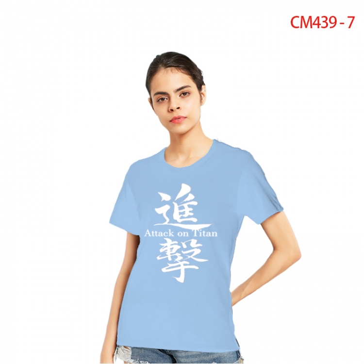 Shingeki no Kyojin Women's Printed short-sleeved cotton T-shirt from S to 3X CM439-7
