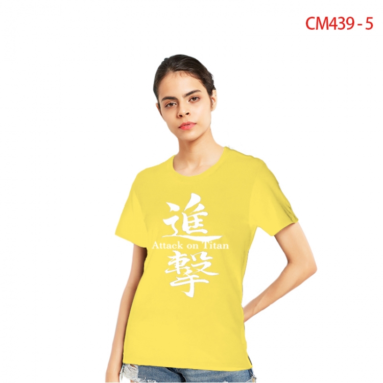 Shingeki no Kyojin Women's Printed short-sleeved cotton T-shirt from S to 3X  CM439-5