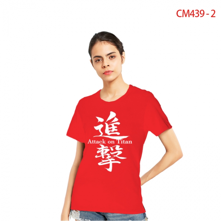 Shingeki no Kyojin Women's Printed short-sleeved cotton T-shirt from S to 3X CM439-2