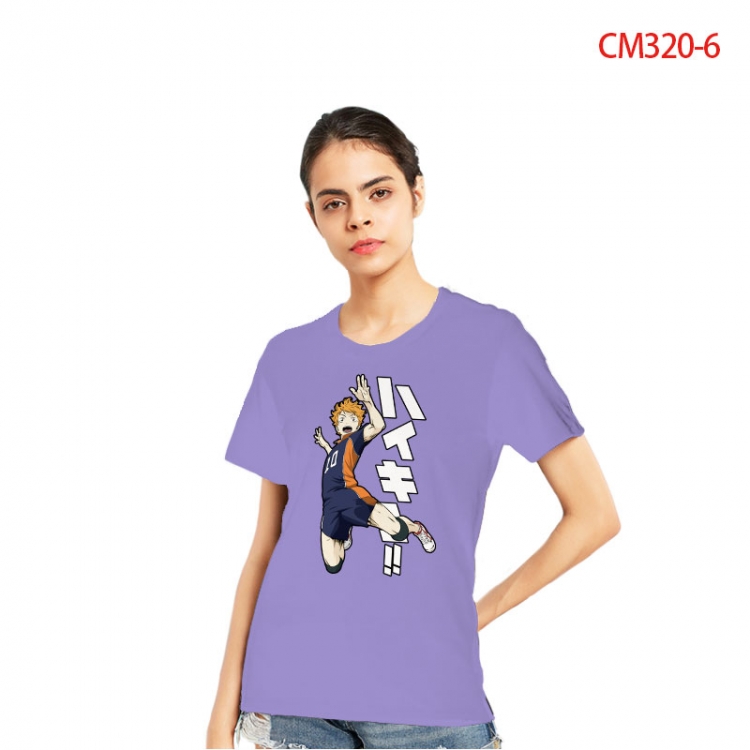 Haikyuu!! Women's Printed short-sleeved cotton T-shirt from S to 3X CM320-6