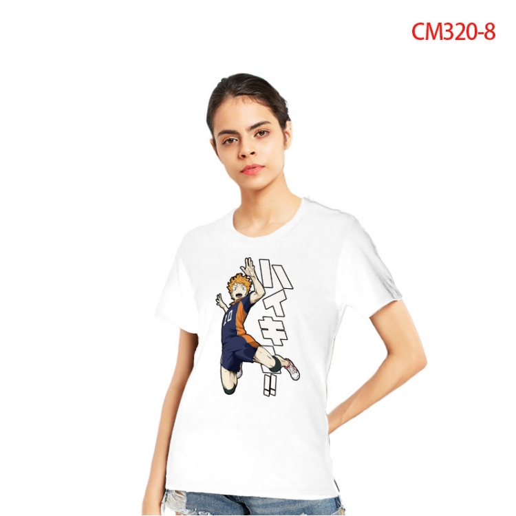 Haikyuu!! Women's Printed short-sleeved cotton T-shirt from S to 3X CM320-8