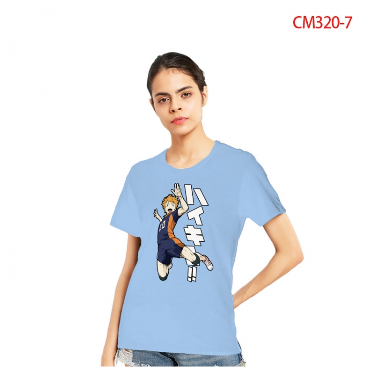 Haikyuu!! Women's Printed short-sleeved cotton T-shirt from S to 3X CM320-7