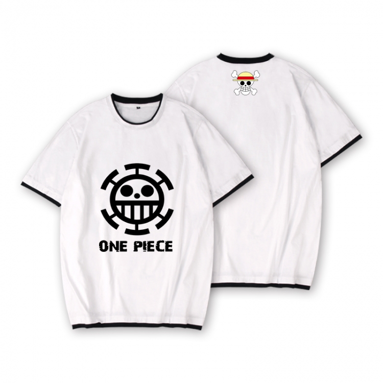 One Piece Full color printed short-sleeved fake two-piece T-shirt from S to XXXL