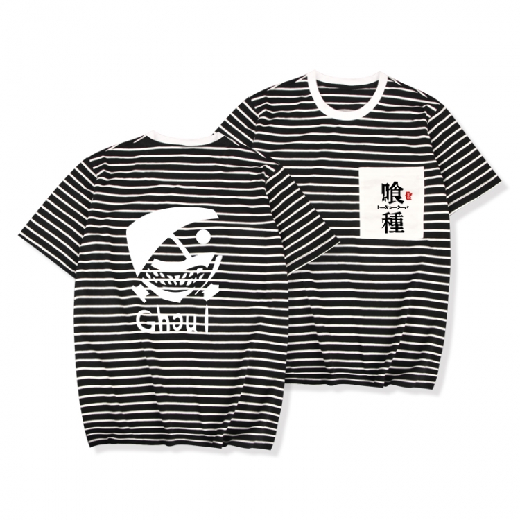 Tokyo Ghoul Striped letters color loose short-sleeved T-shirt from M to 3XL