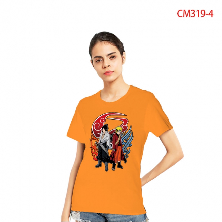 Naruto Women's Printed short-sleeved cotton T-shirt from S to 3X CM319-4