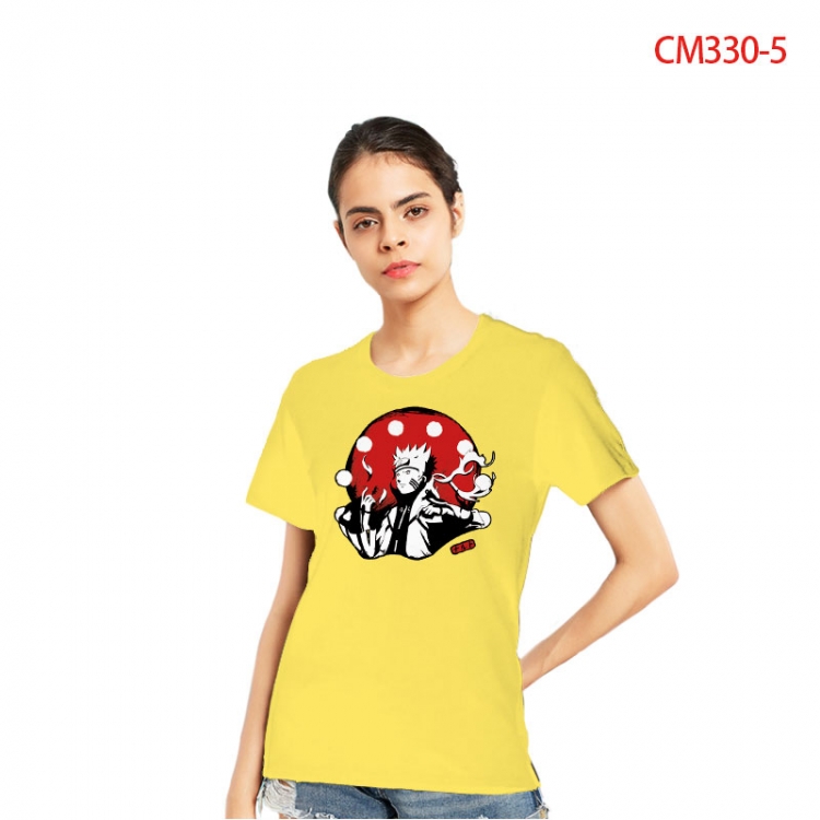 Naruto Women's Printed short-sleeved cotton T-shirt from S to 3X CM330-5