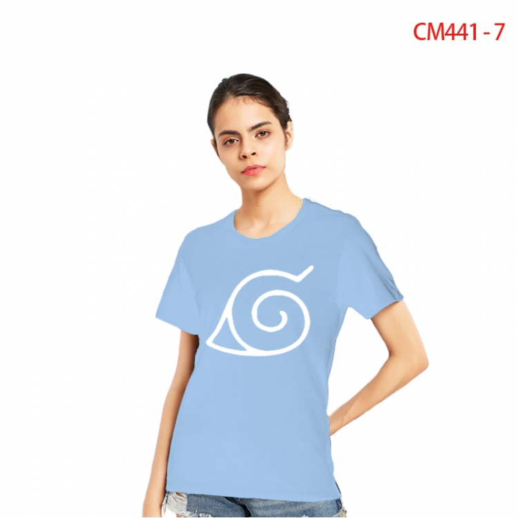 Naruto Women's Printed short-sleeved cotton T-shirt from S to 3X CM441-7