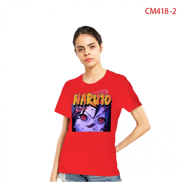 Naruto Women's Printed short-sleeved cotton T-shirt from S to 3X CM418-2