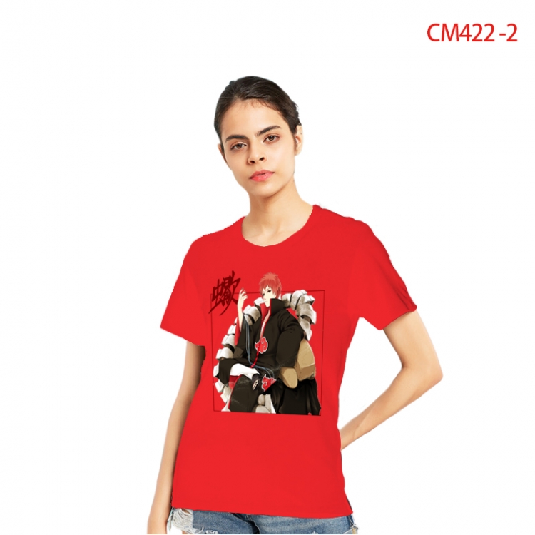 Naruto Women's Printed short-sleeved cotton T-shirt from S to 3X  CM422-2