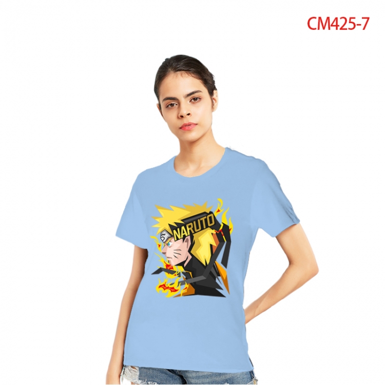 Naruto Women's Printed short-sleeved cotton T-shirt from S to 3X  CM425-7